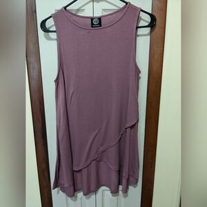 Bobeau Blush Pink Flowy Asymmetrical Fairy Core Monocolor Tank Top Size S